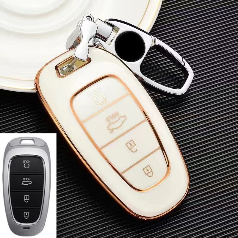 Casing Kunci Remote Mobil Bahan Silikon Untuk Hyundai Elantra / Tucson / IONIQ / i30 / i40