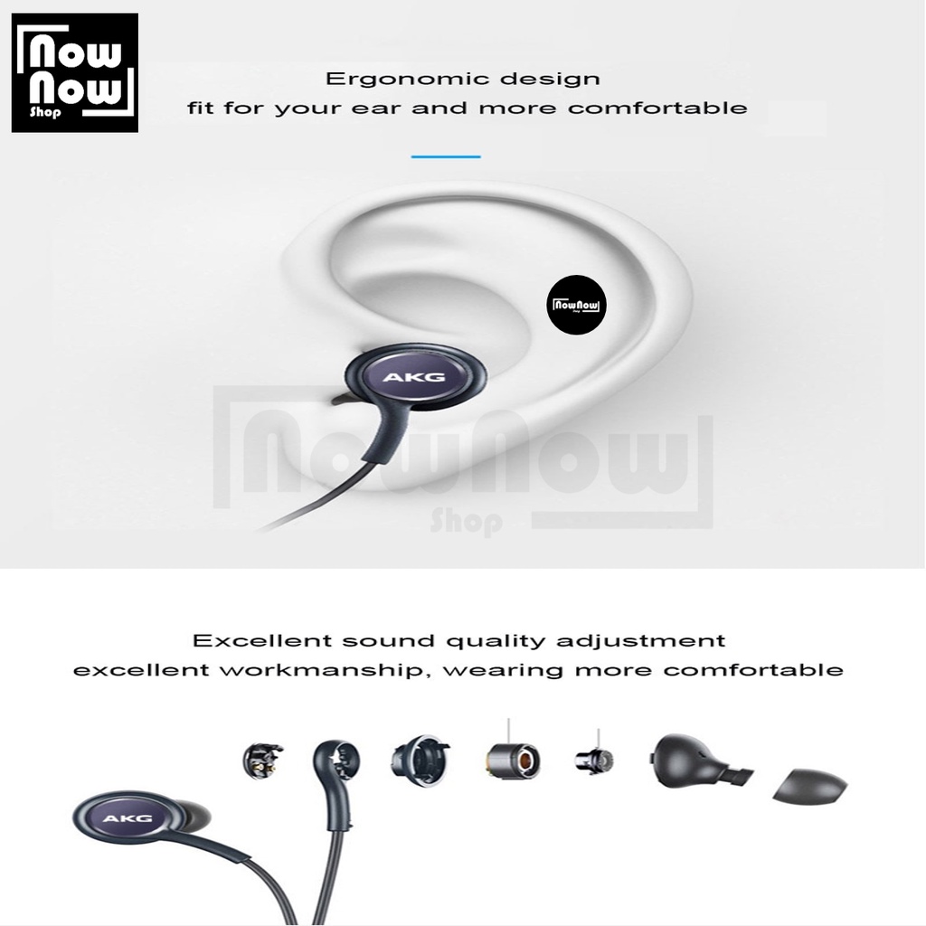 Headset Earphone Handsfree HF Samsung Galaxy AKG Stereo EO-IG955 S8 S8+ S9 S9+ S10 S10+ Note 8 9 10 11 Plus Handset Hansfree Earbud Strong Super Bass Universal Jack Audio 3.5 mm A52 A51 A52s 5G A21 A21s A31 A32 A71 A72 A11 A12 M11 M21 M21s M31 M31s M51