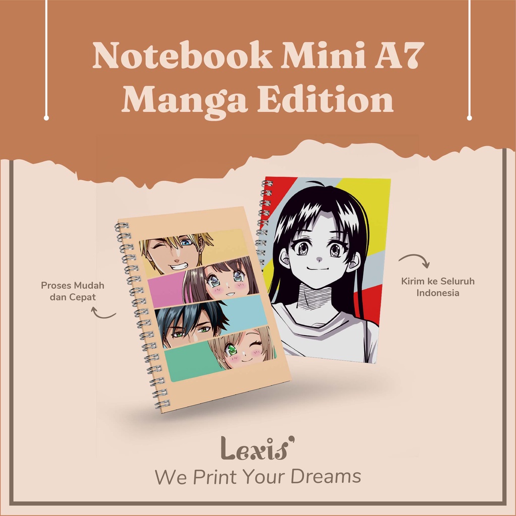 Jual NOTEBOOK MINI A7 TEMA MANGA ANIME / BUKU CATATAN RING / BUKU TULIS ...