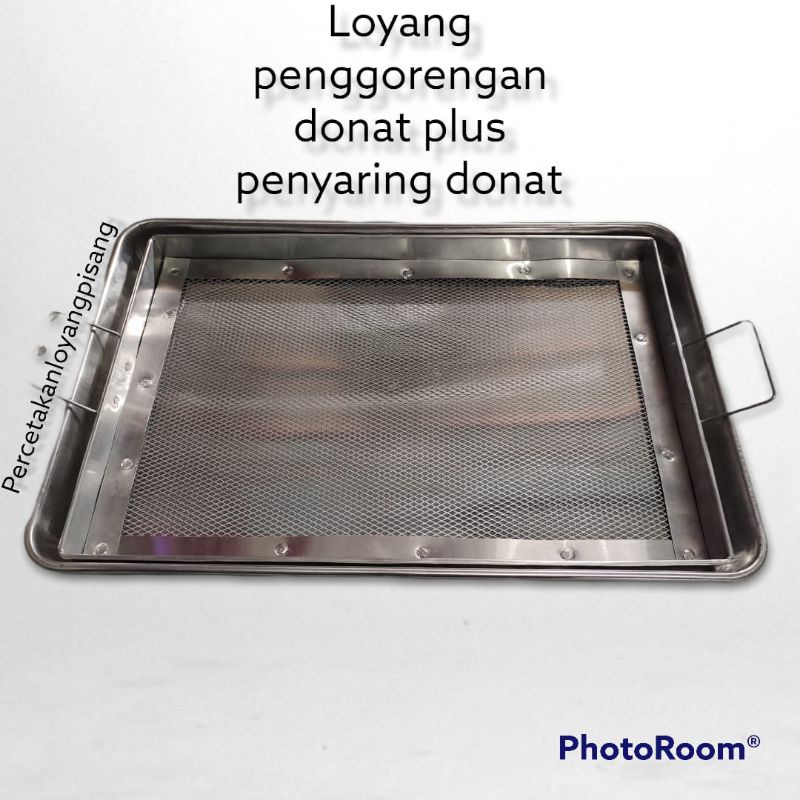 penggorengan donat + loyang peniris donat ukuran 60x40