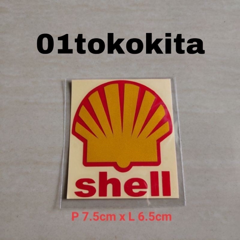 stiker cutting logo Shell sticker cutting grosir helm motor berkualitas