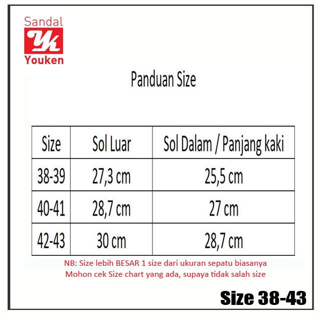 Youken 153 38-43 Sepatu Slip On Karet Laki Tahan Air Murah