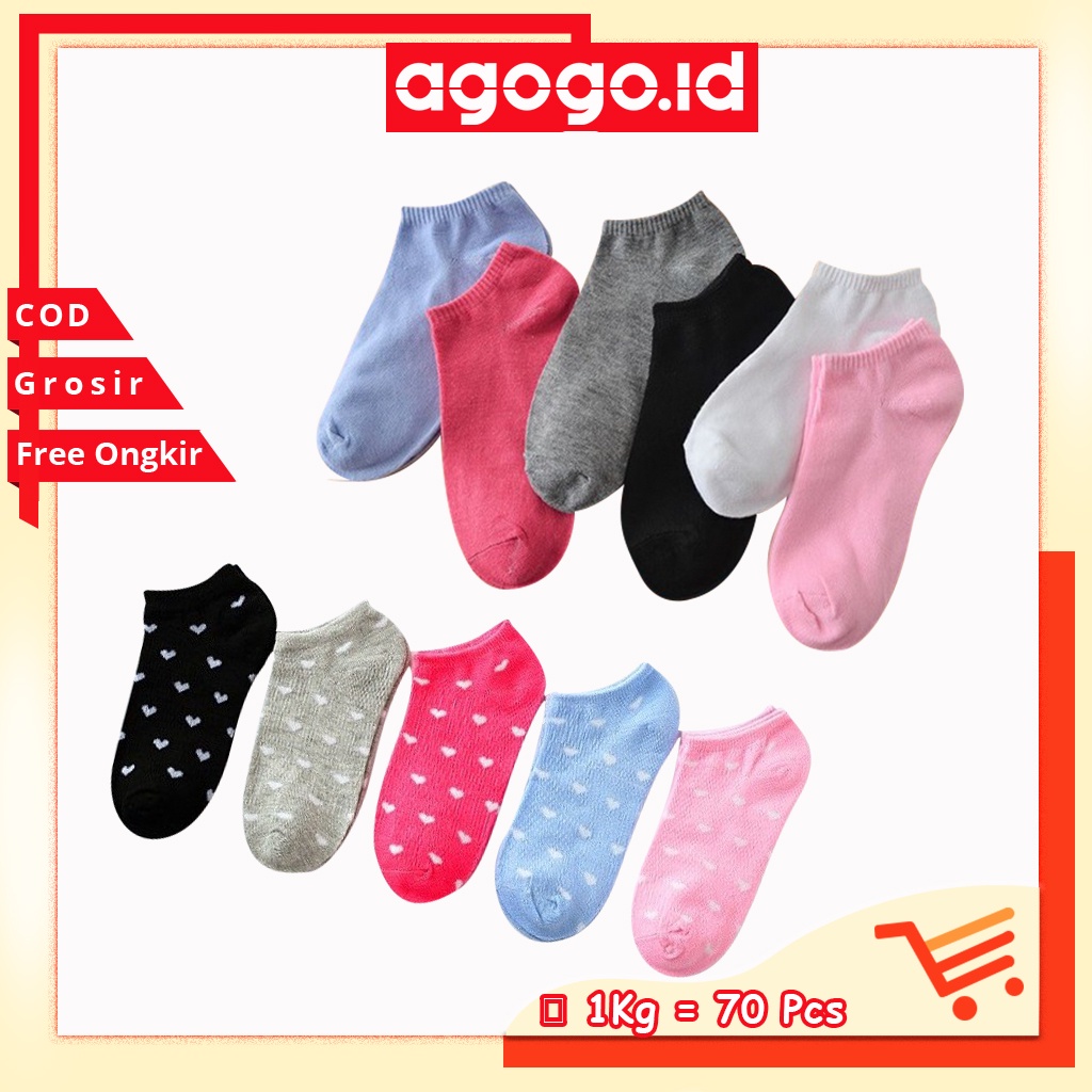 AGG-95 Kaos Kaus Kos Koas Kaki Ankle /  Kaos kaki Cute/ Kaos Kaki Motif Kaos Kaki Semata Kaki Murah