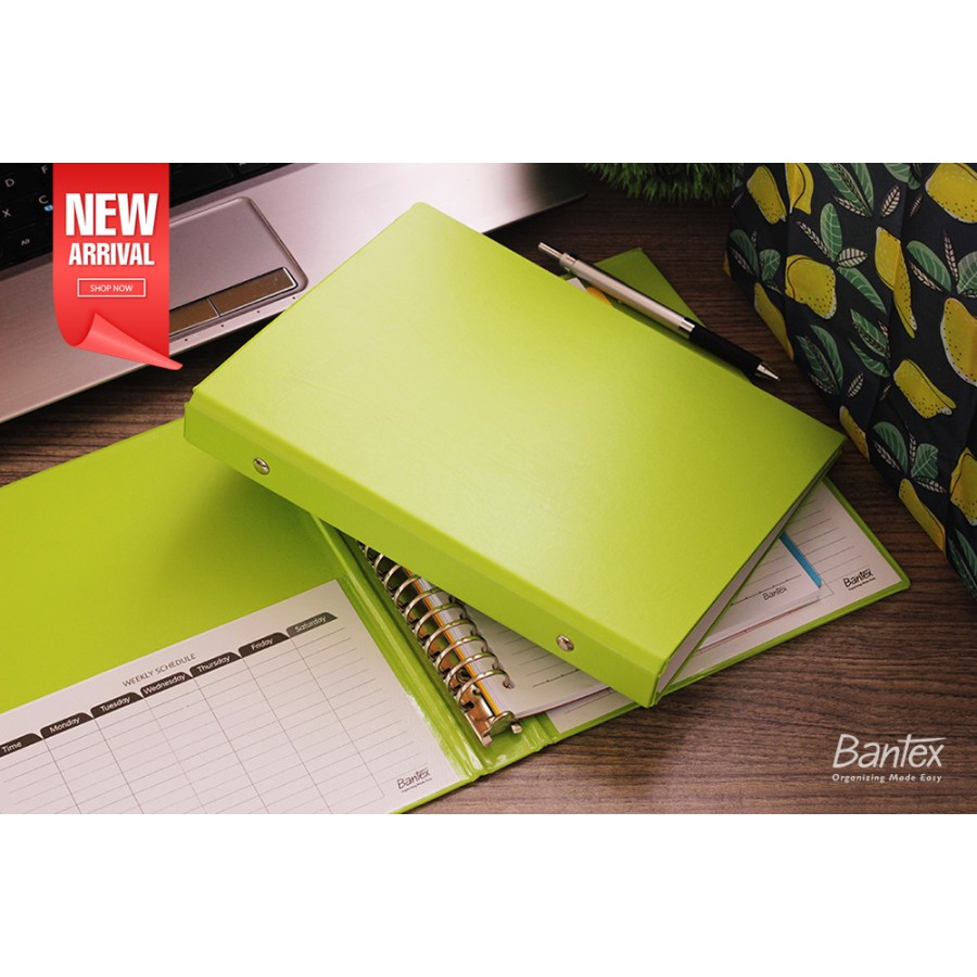 Bantex Multiring Binder 20 Ring 25mm A5 Lime #1324 65 ( PCS )