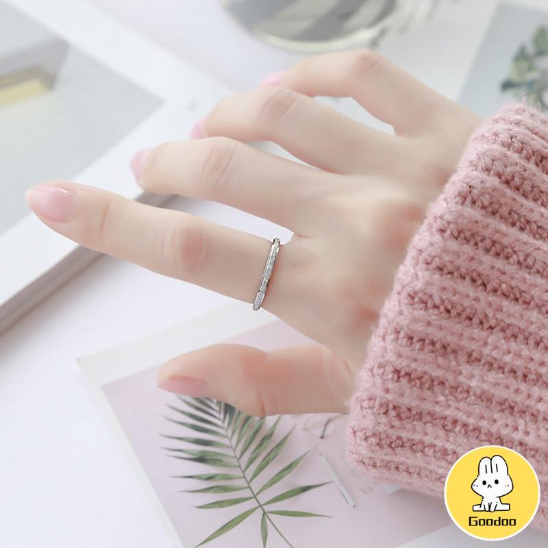 Cincin Matte Tahan Karat Gaya Korea Untuk Pria Dan Wanita -Doo