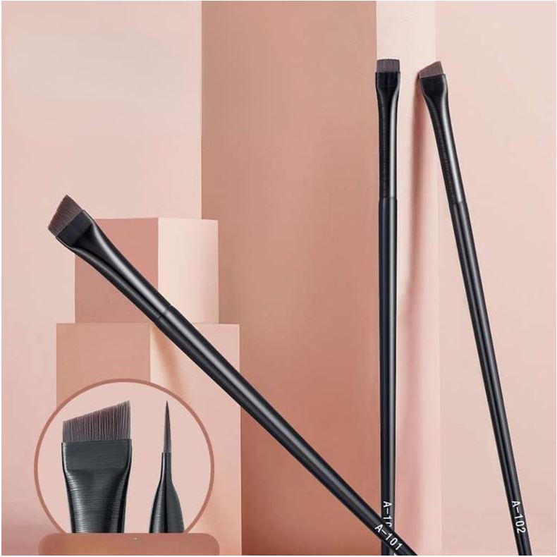 (NCS) Kuas Alis Hitam Pen Eyebrow Brush Bahan Bulu Sintetis Super Tipis brush Eyeliner Mata Untuk Alat Makeup Kecantikan Brushes Makeup Face MAC