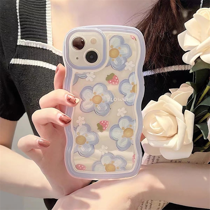 Casing Silikon OPPO A57 A15 A15s A16 A16k A3s A5s A76 A96 A74 A54 A93 A94 A95 A92 A53 A5 A9 F11 F9 Reno 7 6 5 Pro 7Z 6Z Motif Bunga