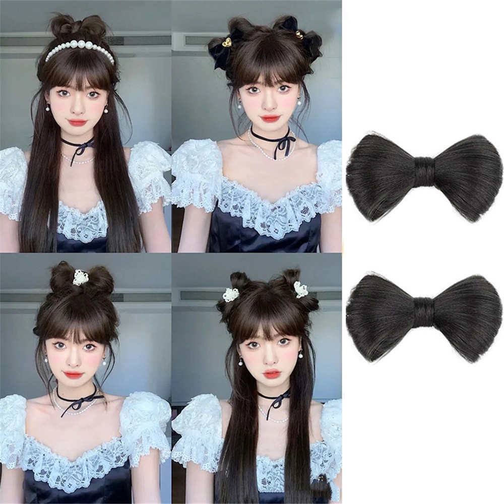 1pc Jepit Rambut Model Pita Y2K Bahan Benang Sintetis Untuk Wanita