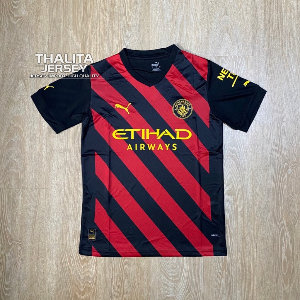 Jersey Baju Sepak Bola ManCITY Away 2022/2023 Grade Ori