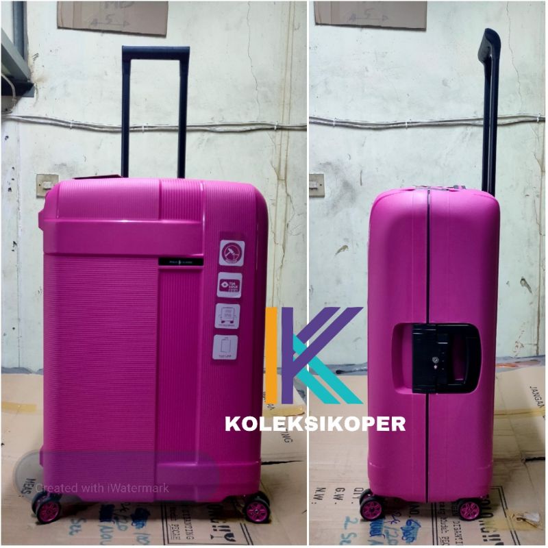 Koper Original Polo Classic PP07 Polycarbonate Box No Zipper ukuran 26 inch