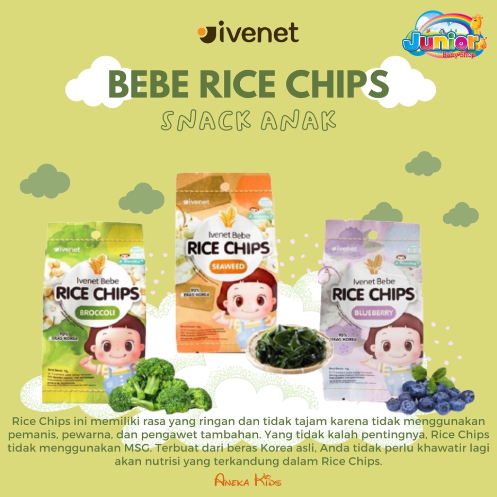 Ivenet Rice Chip - Snack Jajanan Cemilan Kerupuk Bayi dan Anak