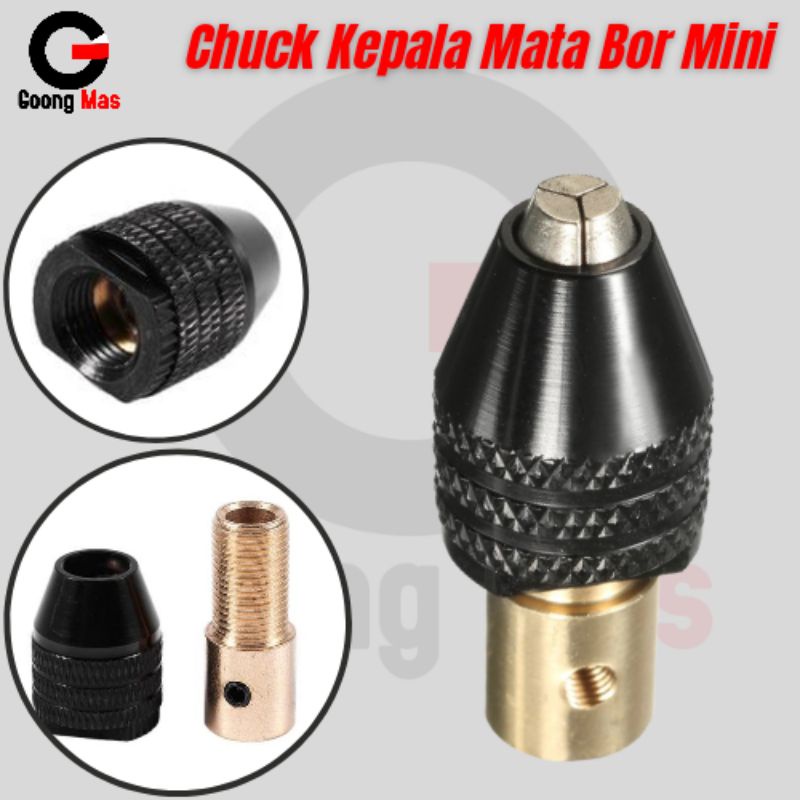 Chuck Kepala Mata Bor Mini Diameter Drat Chuck 7.5 mm Panjang Keseluruhan 33 mm