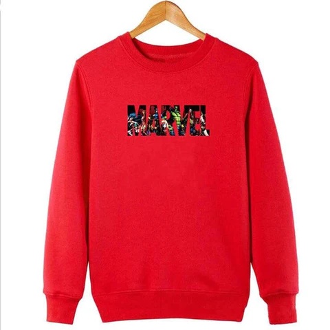 MARVEL Sweater Crewneck II MARVEL Animation Basic Sweater II Sweatshirt Sz M - XL ( Pria &amp; Wanita / Anak &amp; Dewasa )