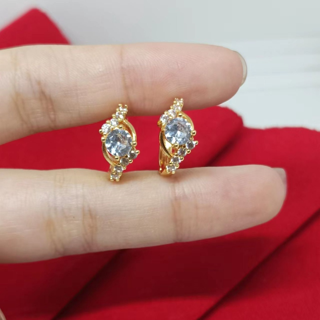 Fashion Versi Korea Dengan Anting Pasangan/Bahan Tembaga Anting Pria Dan Wanita xuping