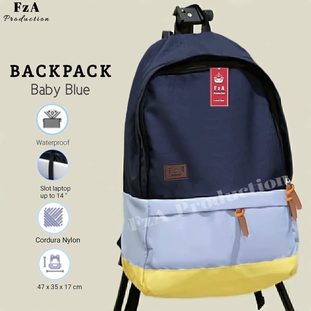 Tas Ransel Distro Kasual Pria Wanita Tas Ransel Laptop Tas Punggung Backpack Original FzA Free Dompet Sakko HP