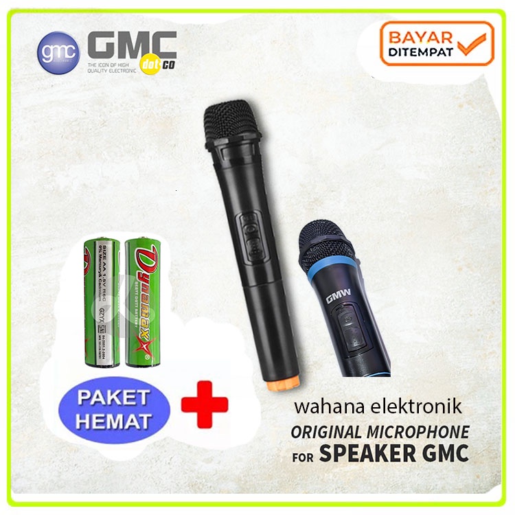 GMC MIC WIRELESS ORIGINAL MICROPHONE WIRELESS GMW FREE PACKING BUBBLE WARP