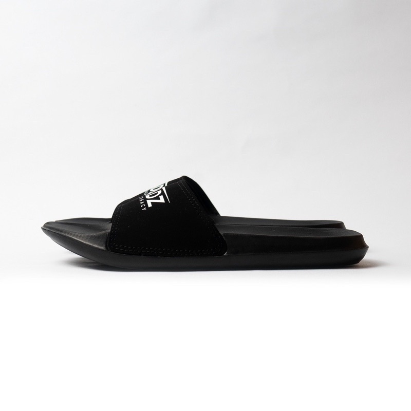 Sandal Slop Handvadz Black White Text Original