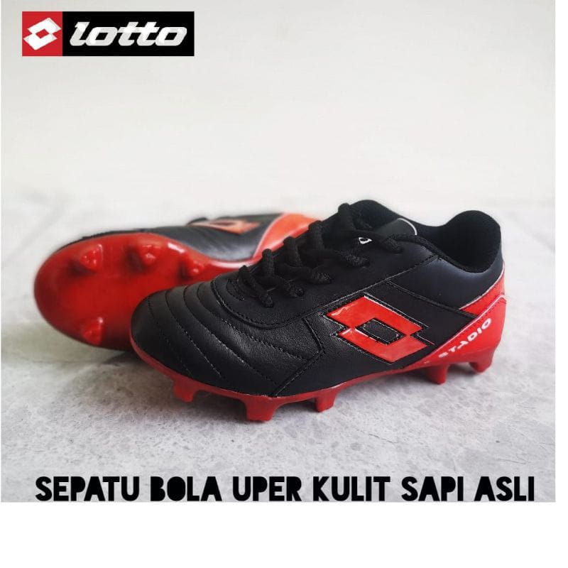 sepatu bola kulit anak/sepatu bola lotto anak/sepatu bola anak kulit super kuat/sepatu bola kulit an