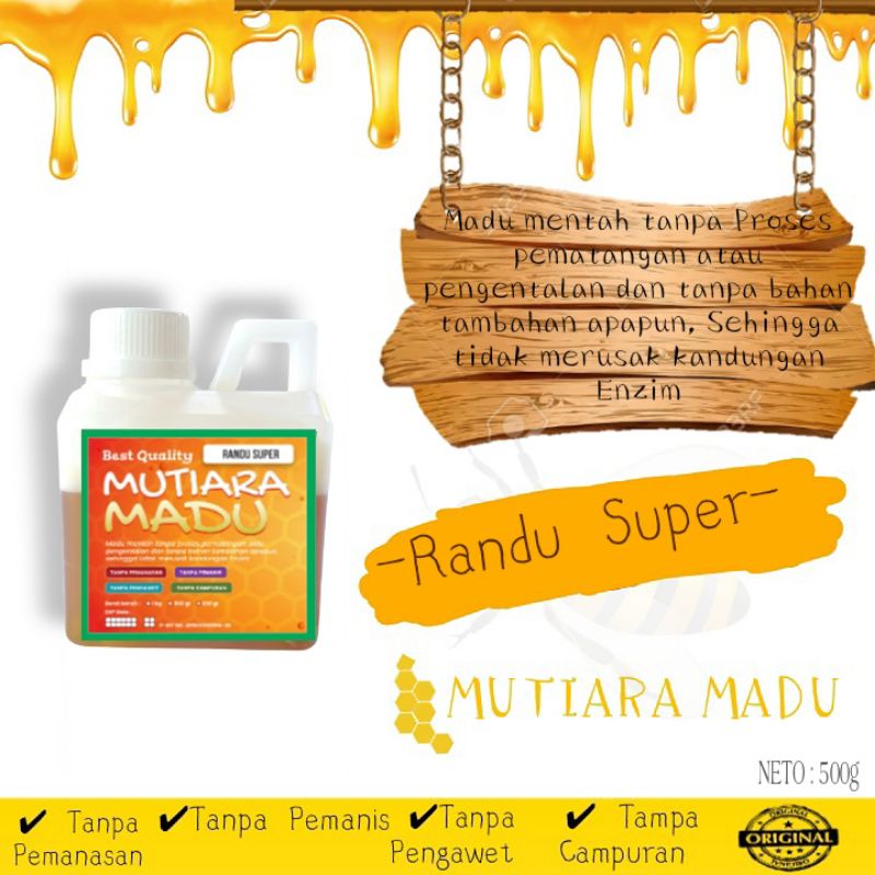 

MADU MENTAH/MURNI RANDU SUPER 500g | RAW HONEY