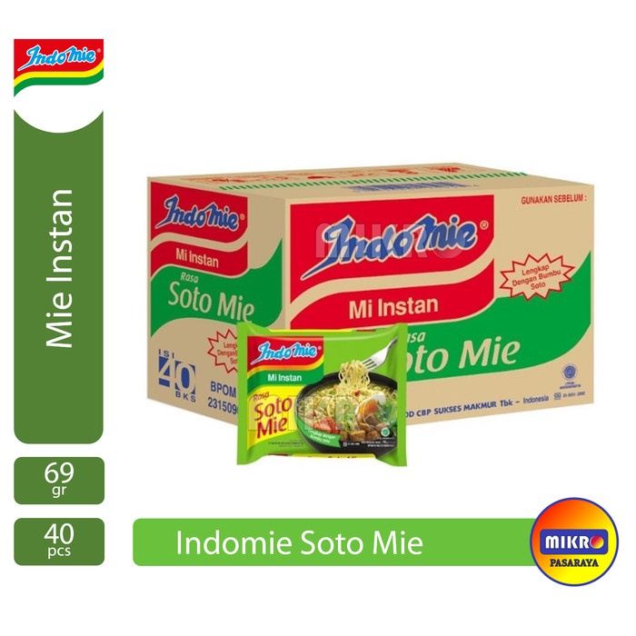 

Indomie Mie Instan [40 pcs / karton] 1 dus - Soto Mi Soto