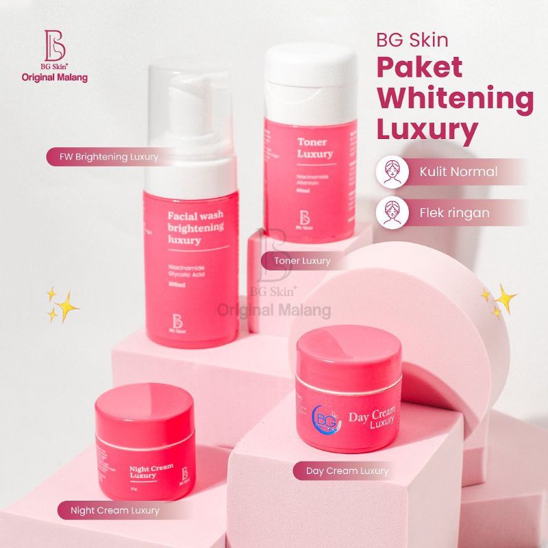 BG SKIN PAKET WAJAH LUXURY PREMIUM PAKET WHITENING LUXURY ANTI FLEK KUSAM