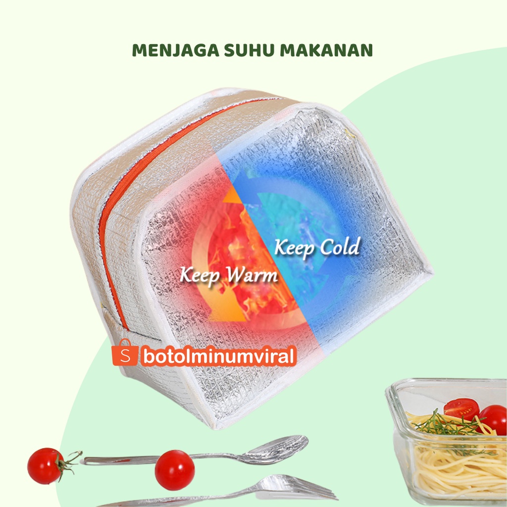 Tas Bekal Makan Anak Sekolah Karakter Tahan Panas Dingin Lapisan Foil