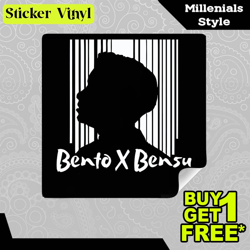 

Stiker Sticker Bento X Bensu Siluet Garis Putih Gambar Unik Desain Keren dan Kekinian Aesthetic Bahan Vinyl Satuan Anti Air