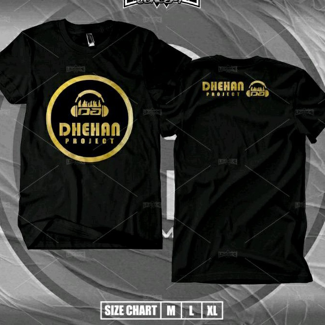 kaos dhehan audio cotton combet 30S BLACK GOLD