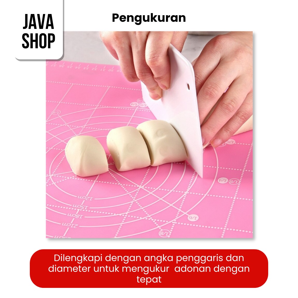 JAVASHOP Alas Adonan Kue Silikon Anti Lengket Baking Mat