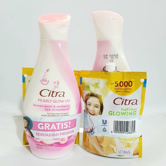 CITRA Hand Body 230ML PEARLY FREE CItra Sachet 55ml Bengkuang .. EXPIRED JUNI 2024