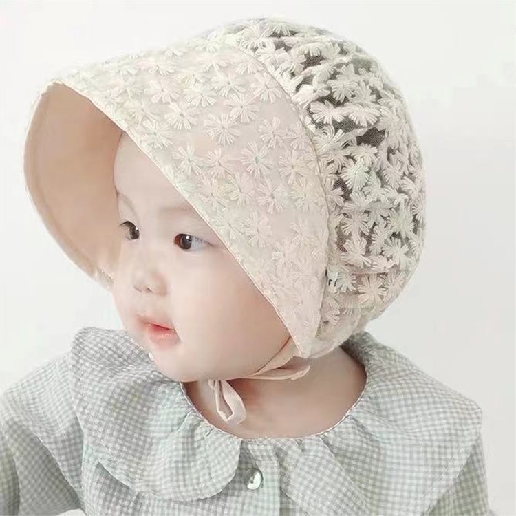 Tokobia Topi bayi perempuan import baby bonnet renda HAT104