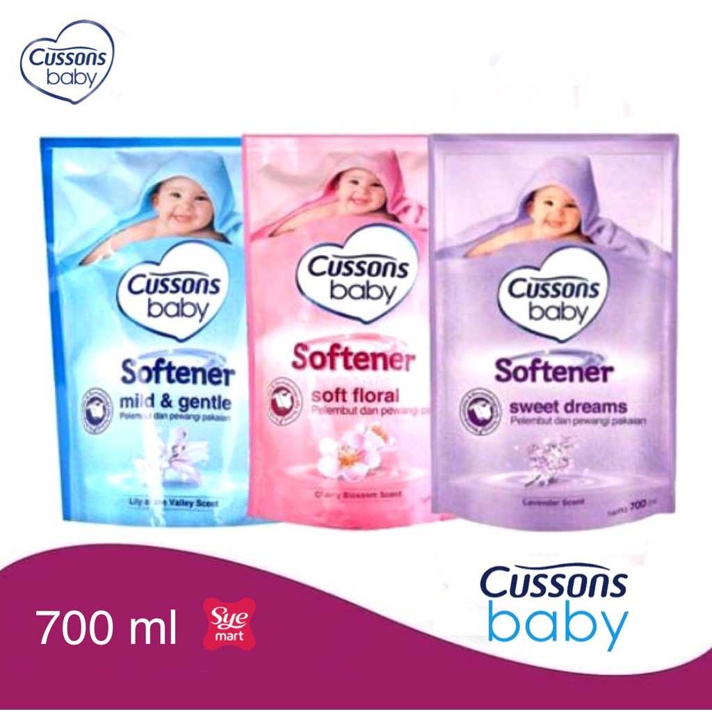 Cussons Baby Softener Mild &amp; Gentle / Sweet Dream / Soft Floral Reffil 700ml + Bubble Wrap / Toko Makmur Online