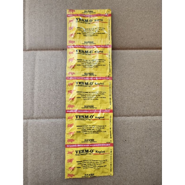10 Kaplet Verm O Obat Cacing Kambing Sapi Kucing Babi Anjing Ampuh