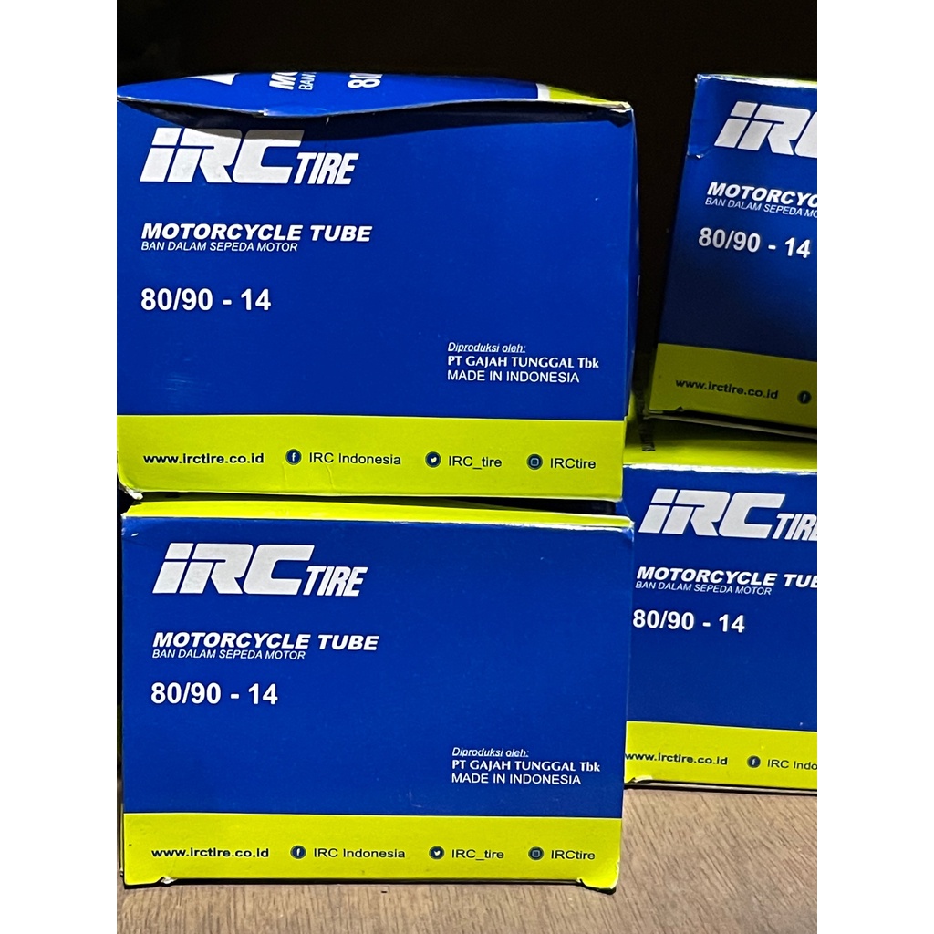 [1 PCS] BAN DALAM IRC 80/90-14 MOTOR MATIC BEAT VARIO SPACY SCOOPY MIO 100% ASLI IRC