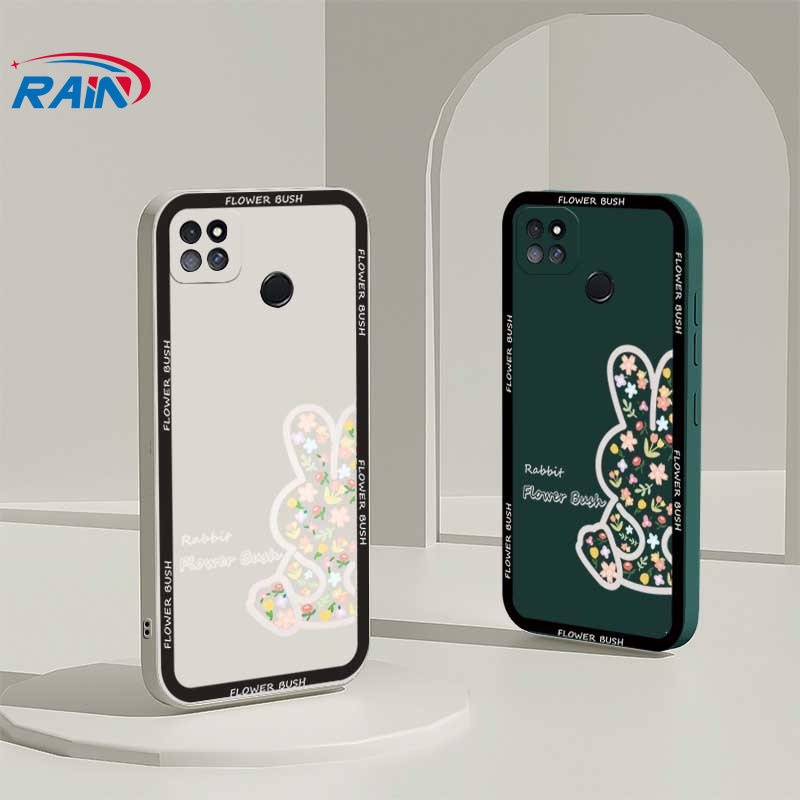 Casing Silikon Redmi Note 11S 11 Pro Redmi 10C 10A 9C 9T 9A Note 10 5G Note 10S Note 9 Note8 Note7 Poco M3 Pro X3 Pro NFC Motif Kelinci Bunga