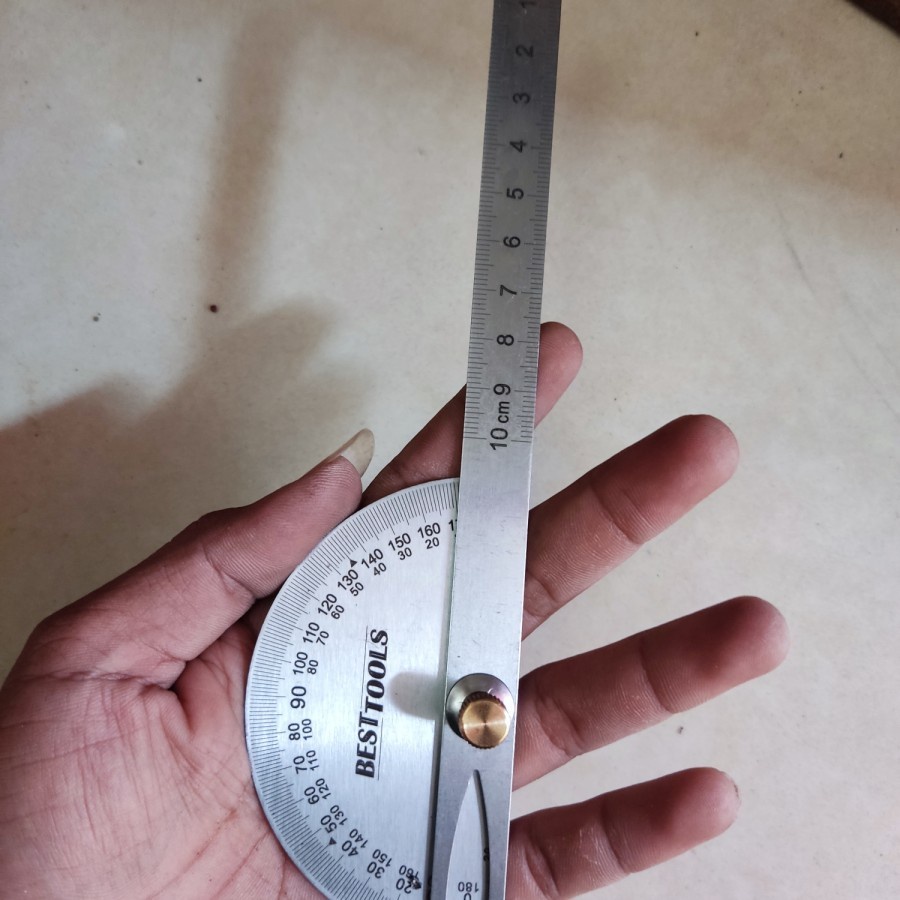 

Busur Derajat Combi Penggaris Stainless Protractor Alat Ukur Sudut