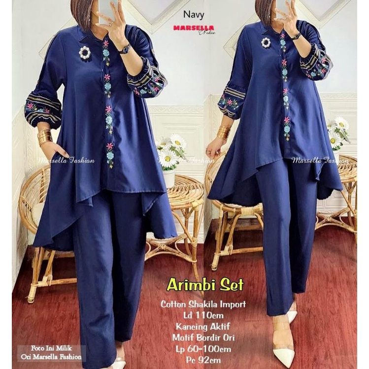 Arimbi set- Setelan wanita cotton Shakil import original