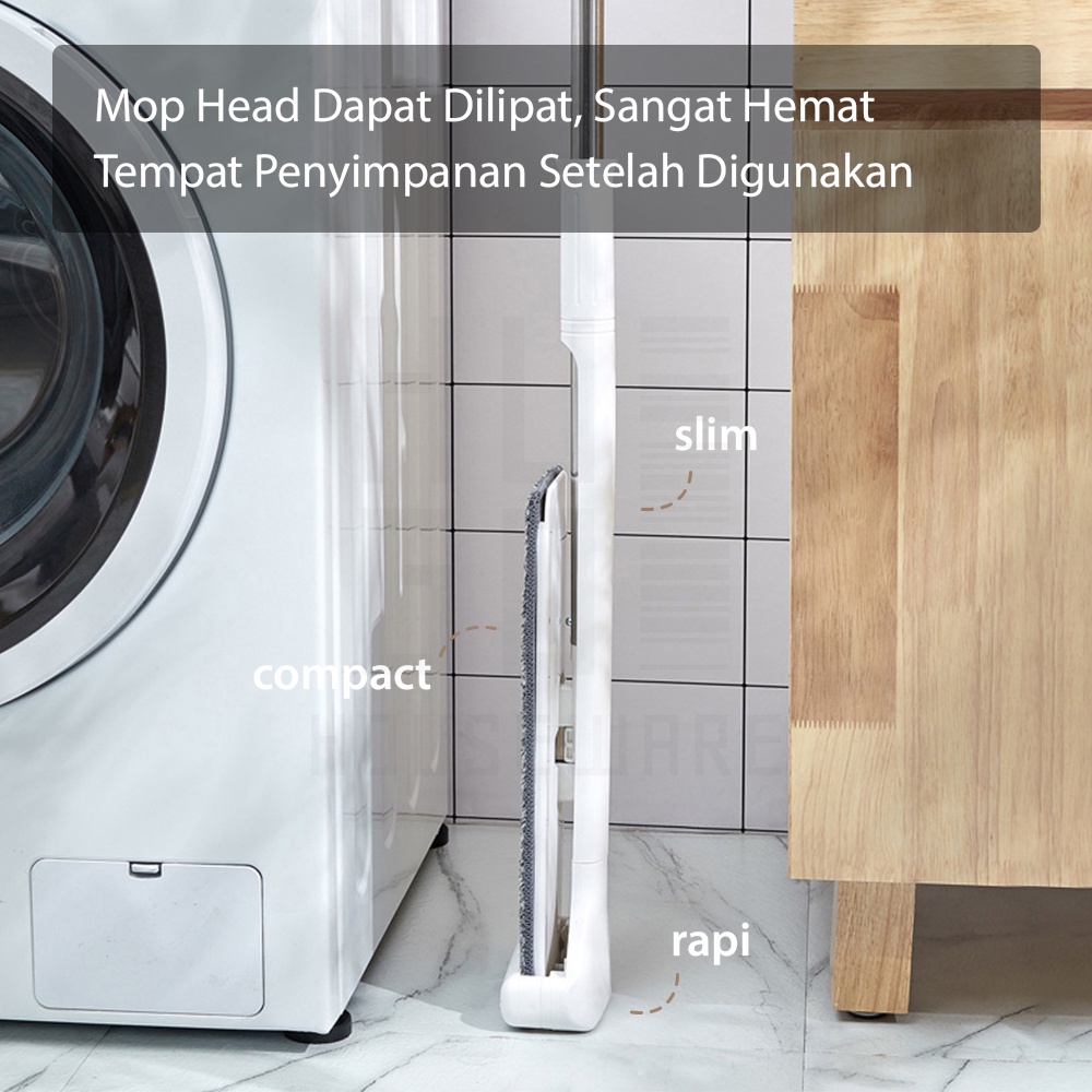 HUGO Alat Pel Lantai Ultra Mop Acline - Pel Lantai Tarik Putih Handsfree