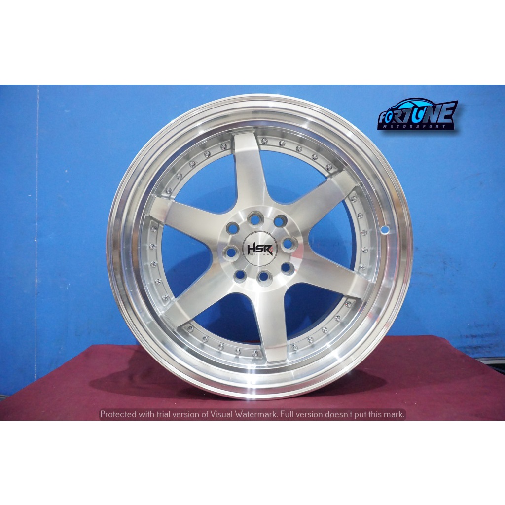 VELG MOBIL RACING ELEGAN PALANG 6 R17 PCD 4X100 4X114,3 BORGO HSR LEBAR 7,5 / 8,5 COCOK BUAT MOBIL J