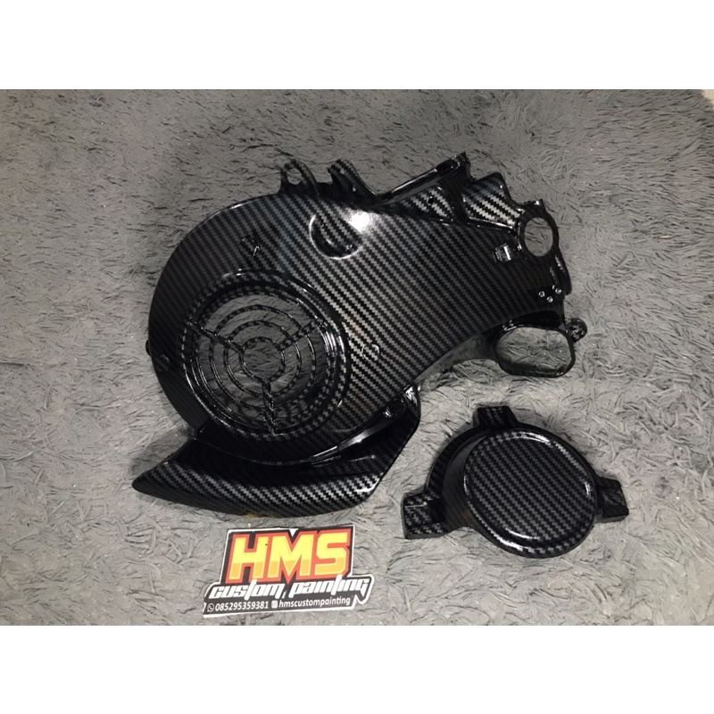 Tutup kipas Mio j,Fino110 dan Xride full Carbon Ori Yamaha