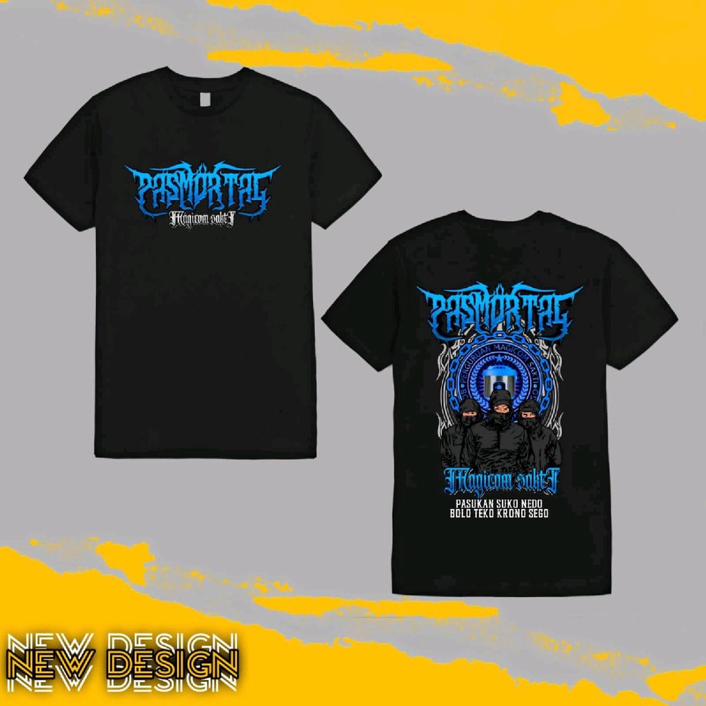 KAOS DISTRO PASMORTAL BIRU DESAIN TERBAIK KAOS DISTRO