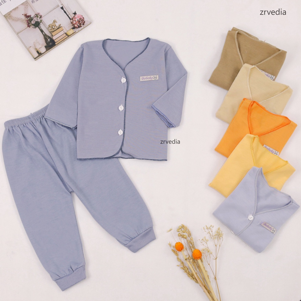 1 Set Setelan Baby New Born SNI Lengan Panjang Celana Panjang /  Kaos Celana Setelan Baju Bayi Adem Branded Kiosbalitaaprillia