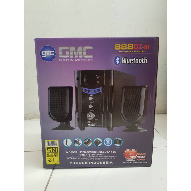 Speaker GMC 888D2 BT Bluetooth Aktif Multimedia Speaker - Garansi Resmi, Original, Suara jernih terbaru