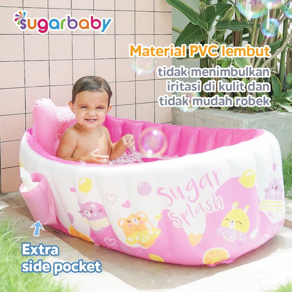 Sugar Baby 2in1 Inflatable Baby Bath Tub Kolam Bak Baskom Tiup Angin Mandi Bayi Sugarbaby