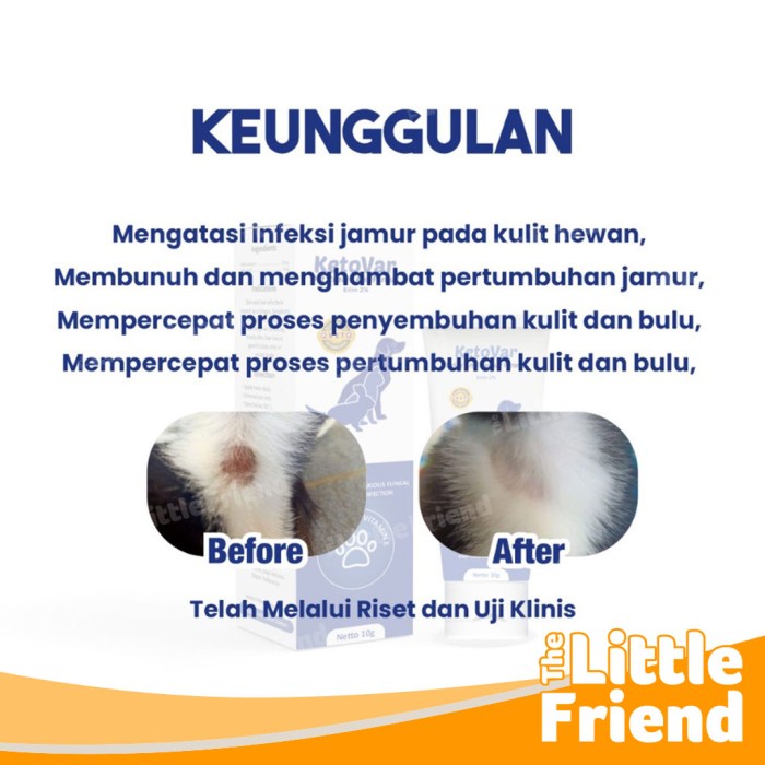 Salep Cream Oles Jamur Antifungal Hewan Anjing Kucing Kelinci KETOVAR