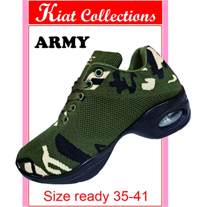 Sepatu Army Wanita Line dance Shoes tari  menari Jogging Senam