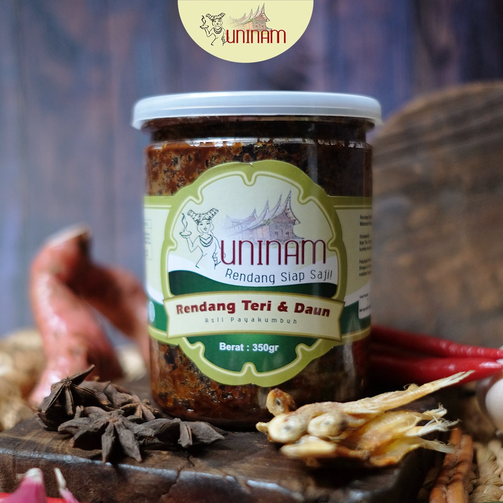 

UniNam Rendang Teri Daun 350gr Lauk Siap Saji Praktis Tanpa Pengawet dan MSG Resep Asli Padang Payakumbuh