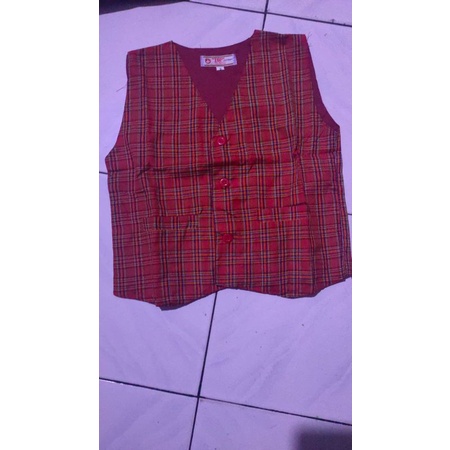 Rompi Kotak-kotak SD Merah