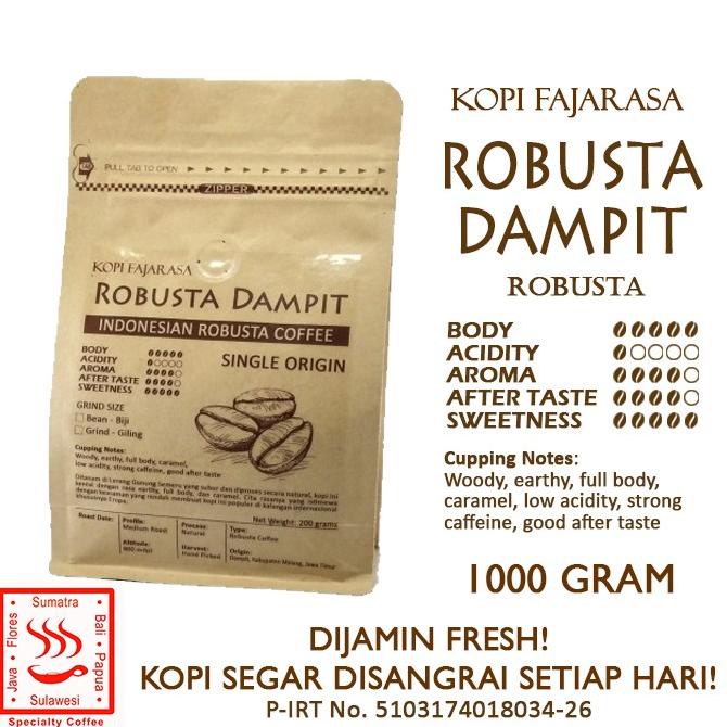 

BAYAR DITEMPAT Kopi Fajarasa Robusta Dampit Biji Kopi Robusta 1 kg /KOPI RUBE/KOPI KAPAL API/KOPI SLB/KOPI PEJUANG/KOPI BUBUK