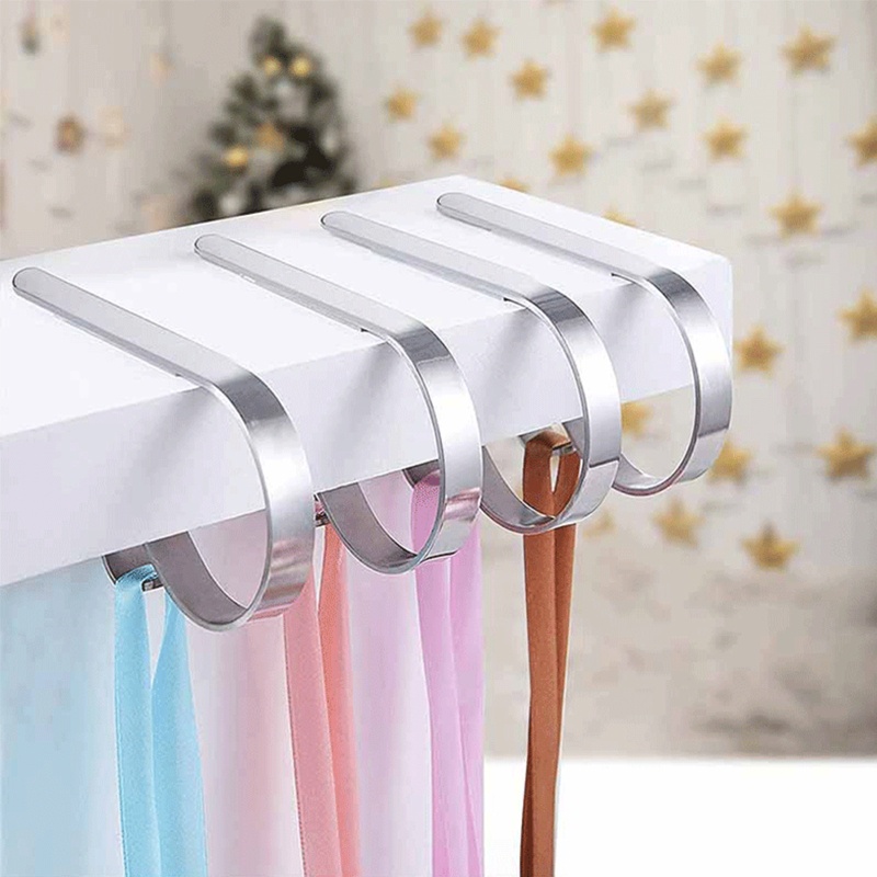 Zzz 1 / 6Pcs Gantungan Kaos Kaki Natal Adjustable Untuk Pintu / Jendela / Dinding